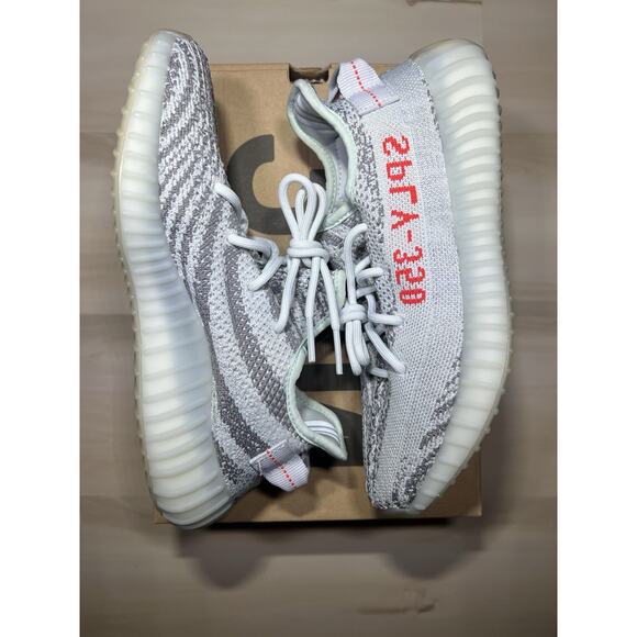 Size 7m - 2017 Adidas Yeezy Boost 350 V2 “Blue Tint” Tried On main image 7